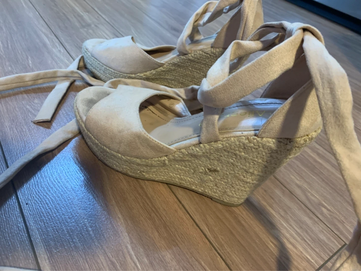 Allegra K espadrille wedge sandals
