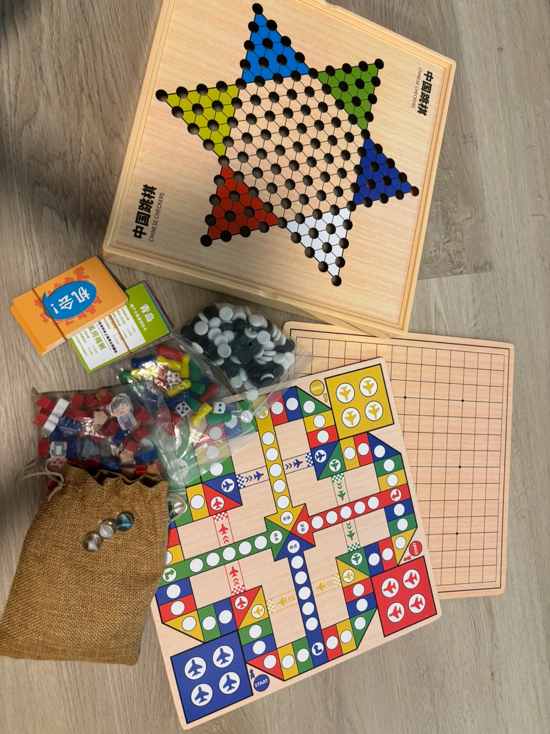 Multi-Game Wooden Board Set , board games