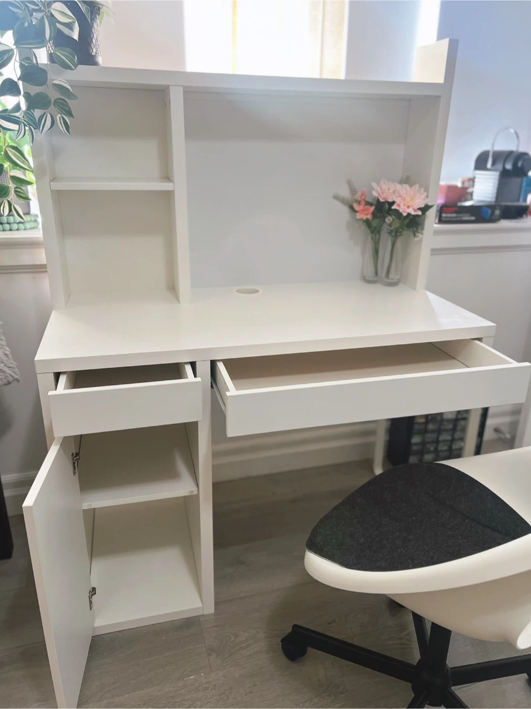 IKEA Desk with Hutch + Swivel Chair,small fee for delivery - photo 2