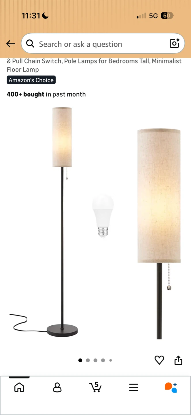 2 x Minimalist Floor Lamp with Pull Chain - photo 3