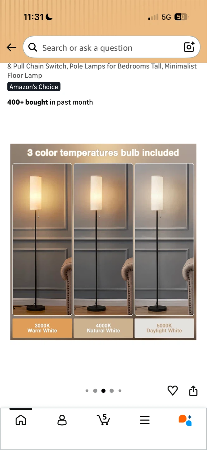 2 x Minimalist Floor Lamp with Pull Chain - photo 2