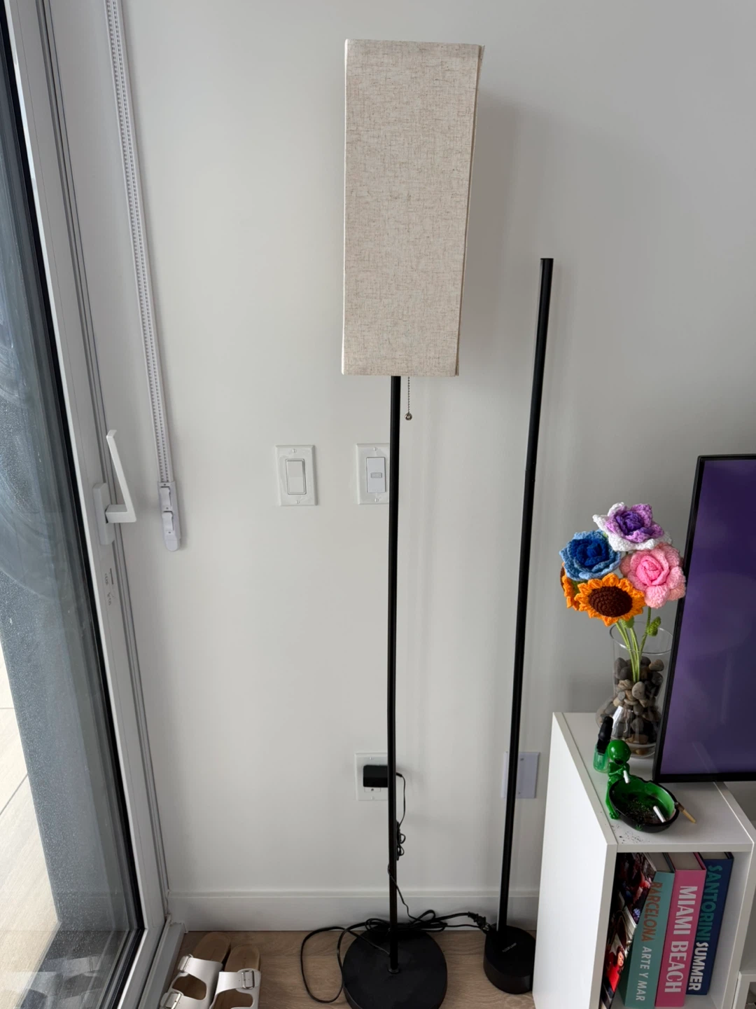 2 x Minimalist Floor Lamp with Pull Chain