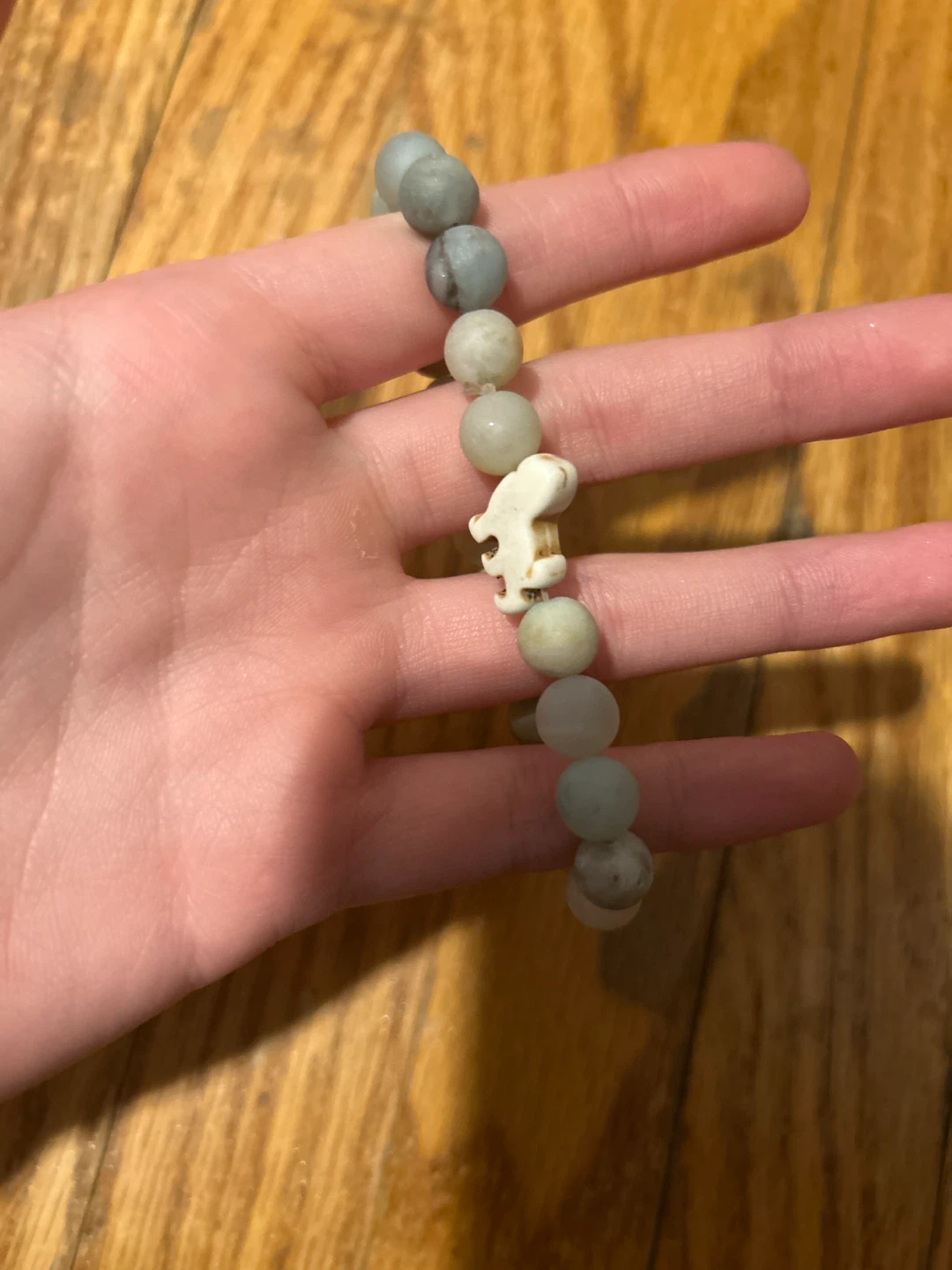 Beaded Bracelet with Elephant Charm