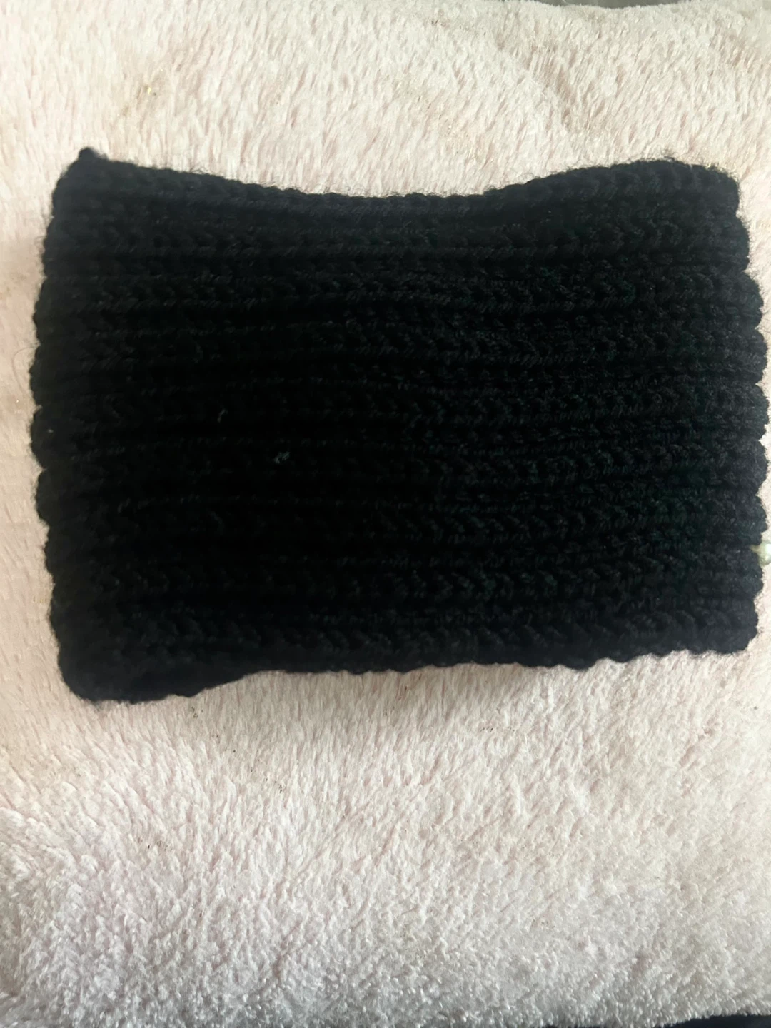 Black Knit Headband with Pearls - photo 2