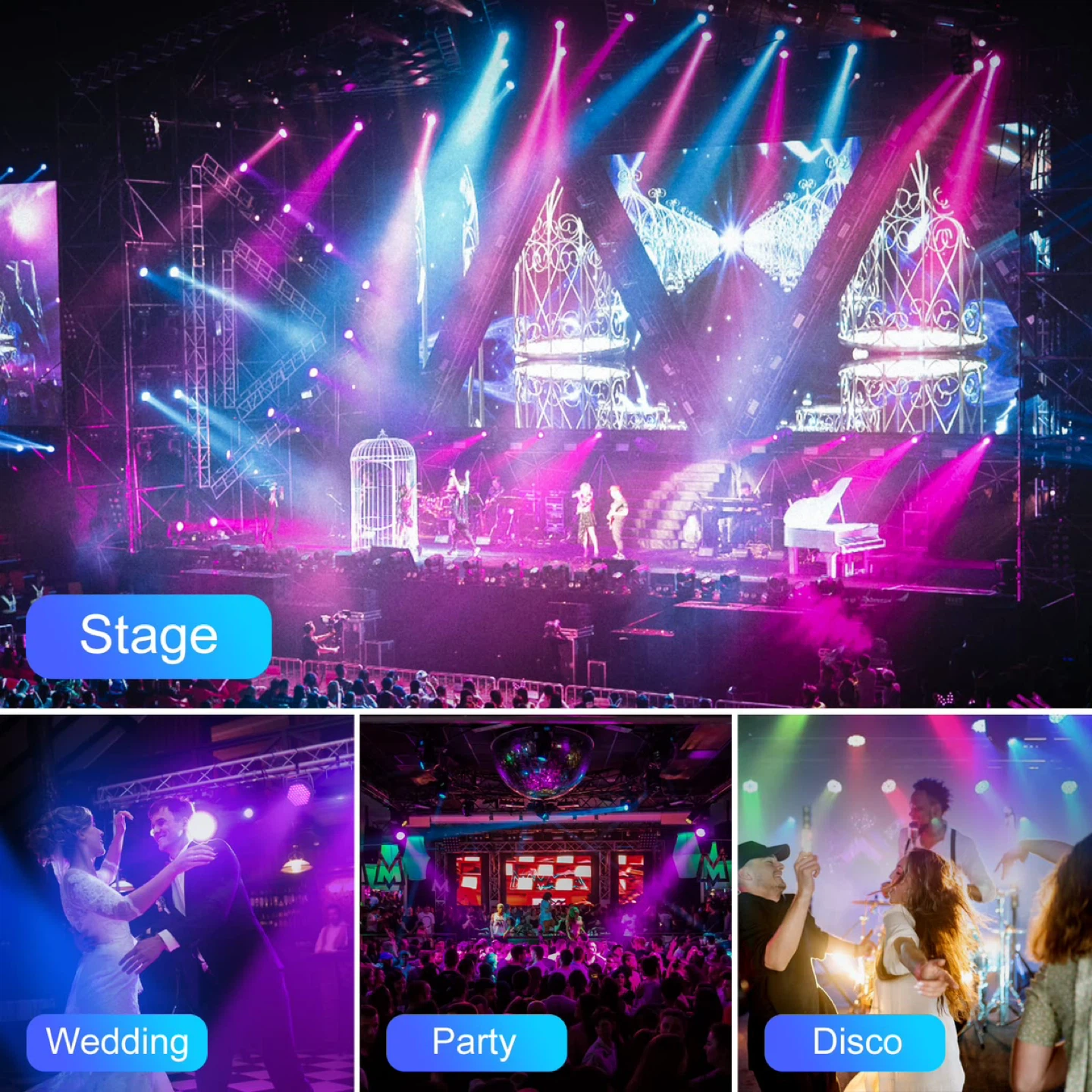 Big Dipper LED Stage Lights Par Lights-4pcs - photo 5