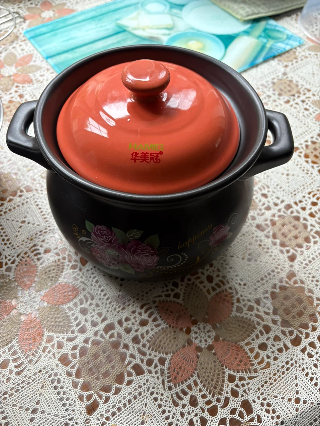 Ceramic Stock Pot with Lid - photo 2