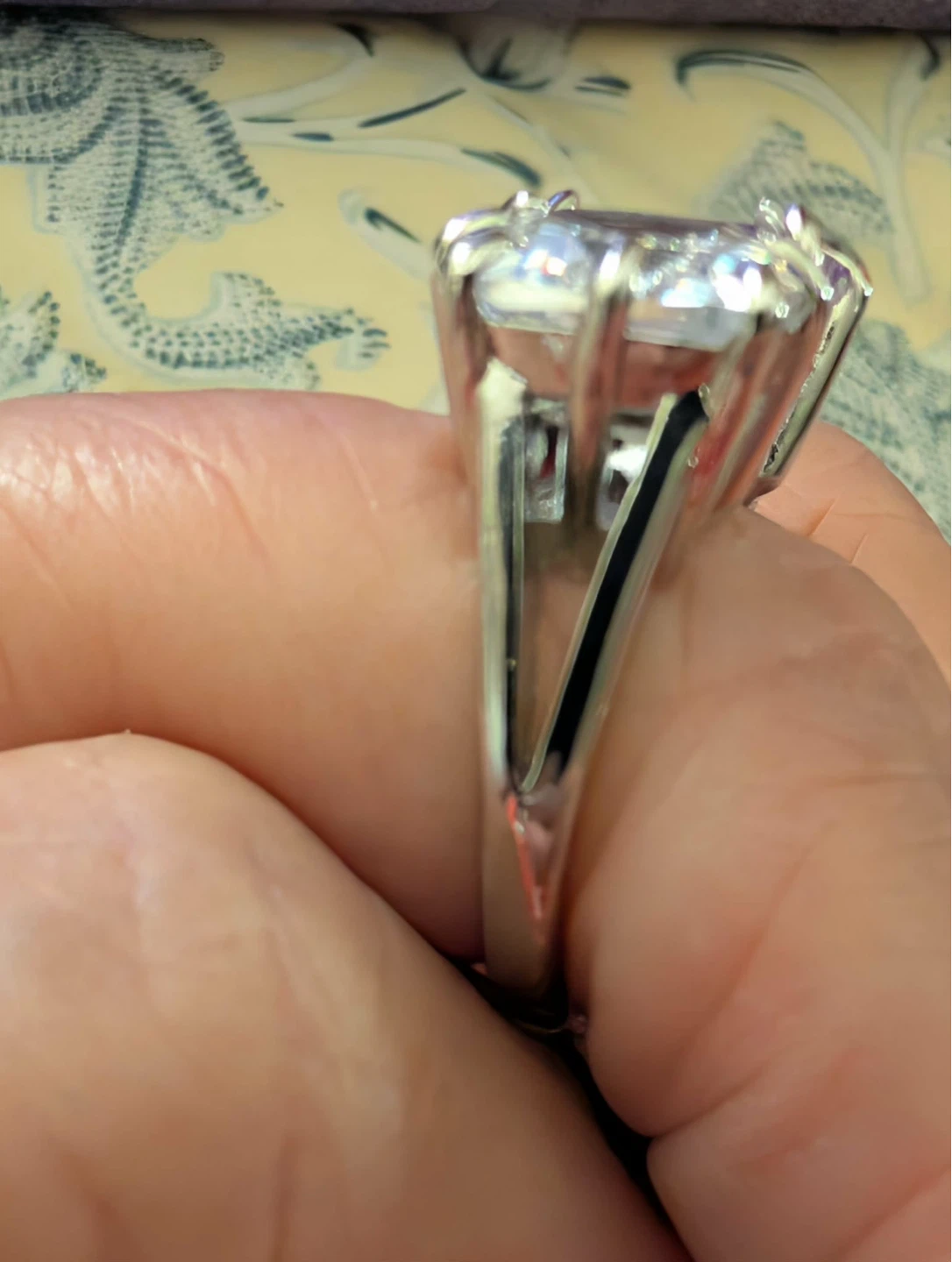 Two-stone cushion cut cocktail ring - photo 3