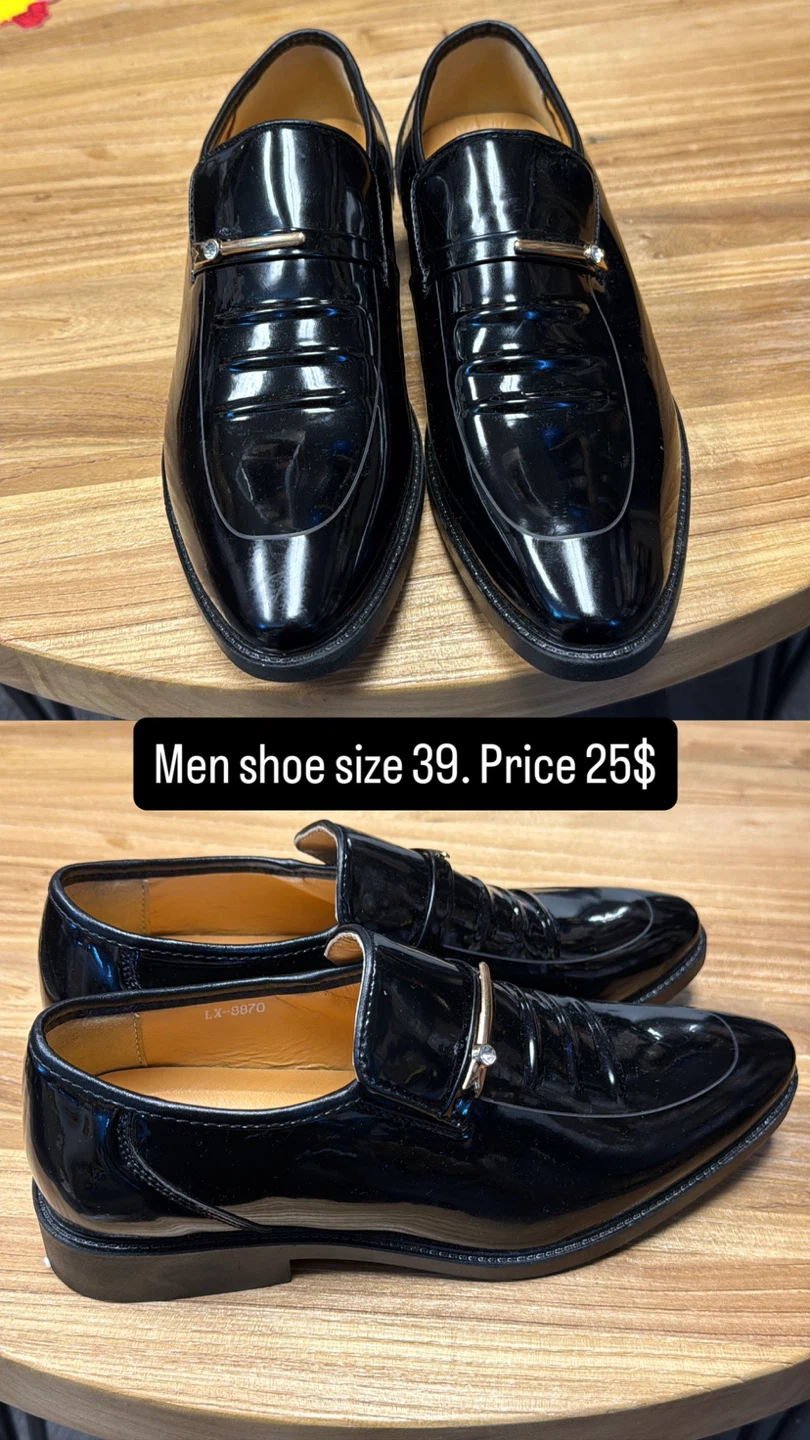 Men's Black Dress Shoes Size 39 - photo 2