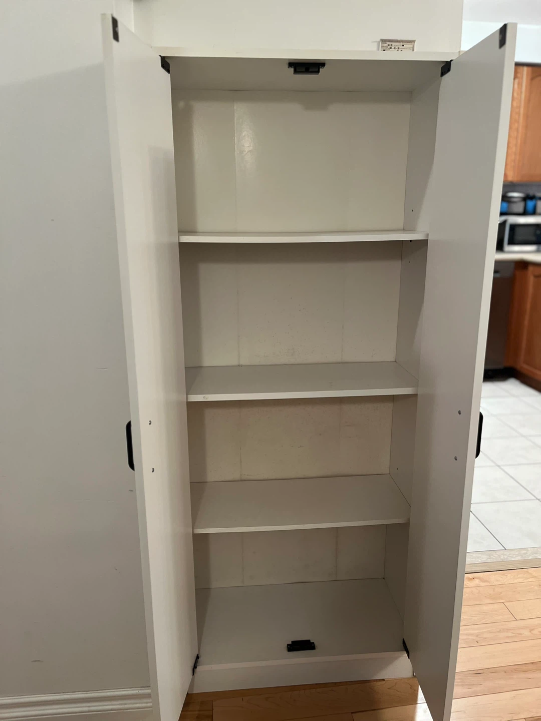 White Tall Cabinet with Two Doors - photo 2