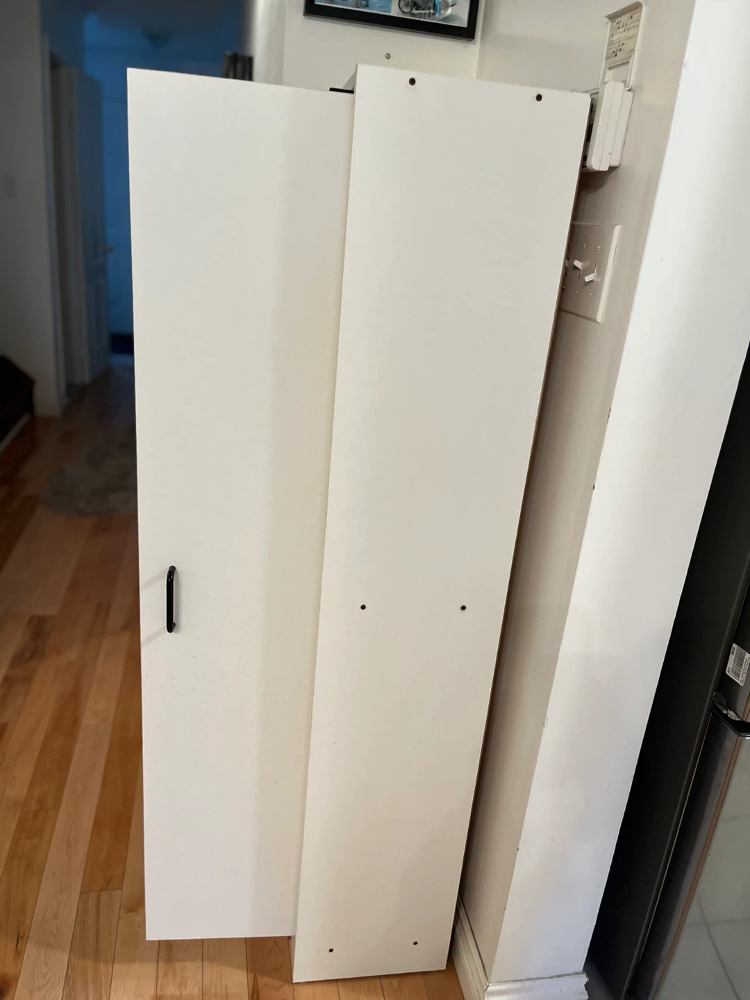 White Tall Cabinet with Two Doors - photo 3