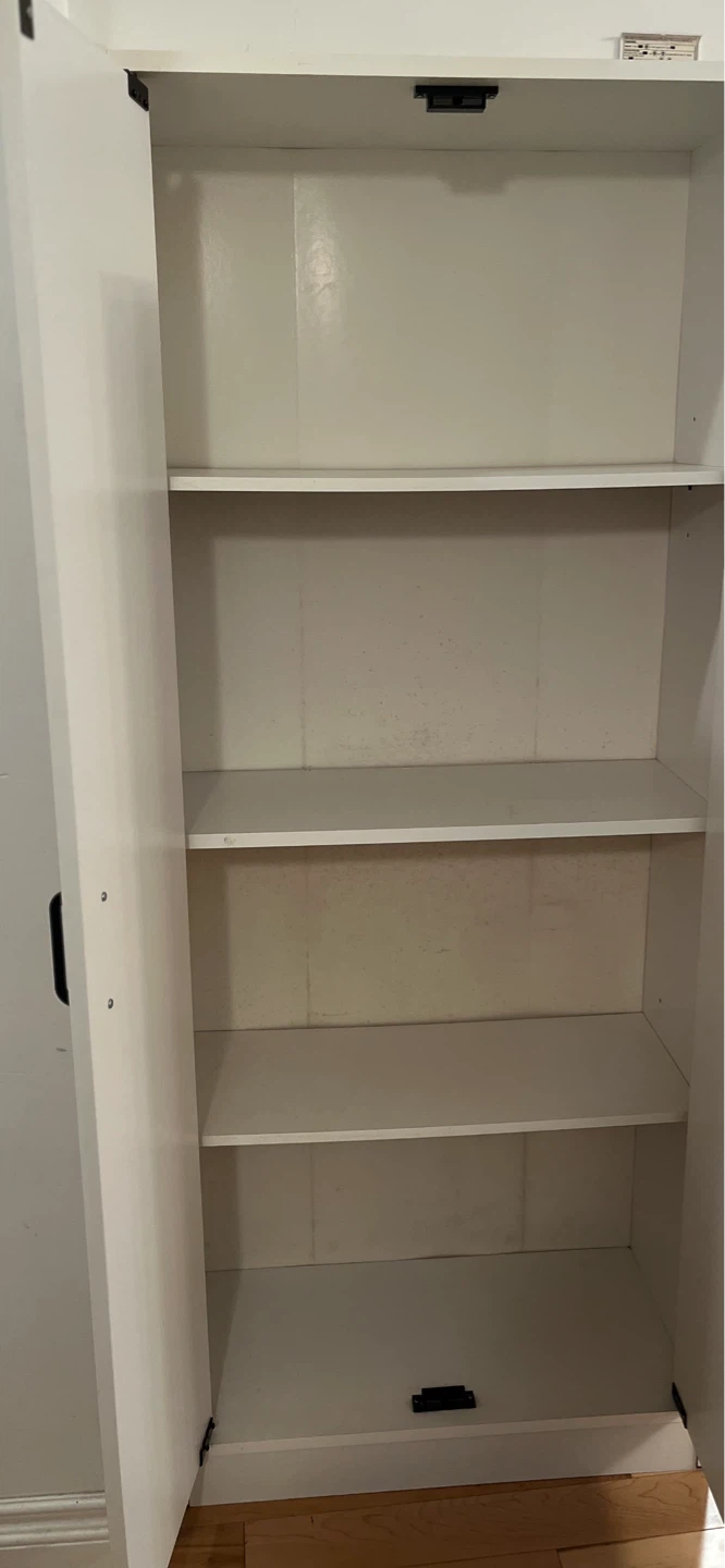 White Tall Cabinet with Two Doors - photo 5