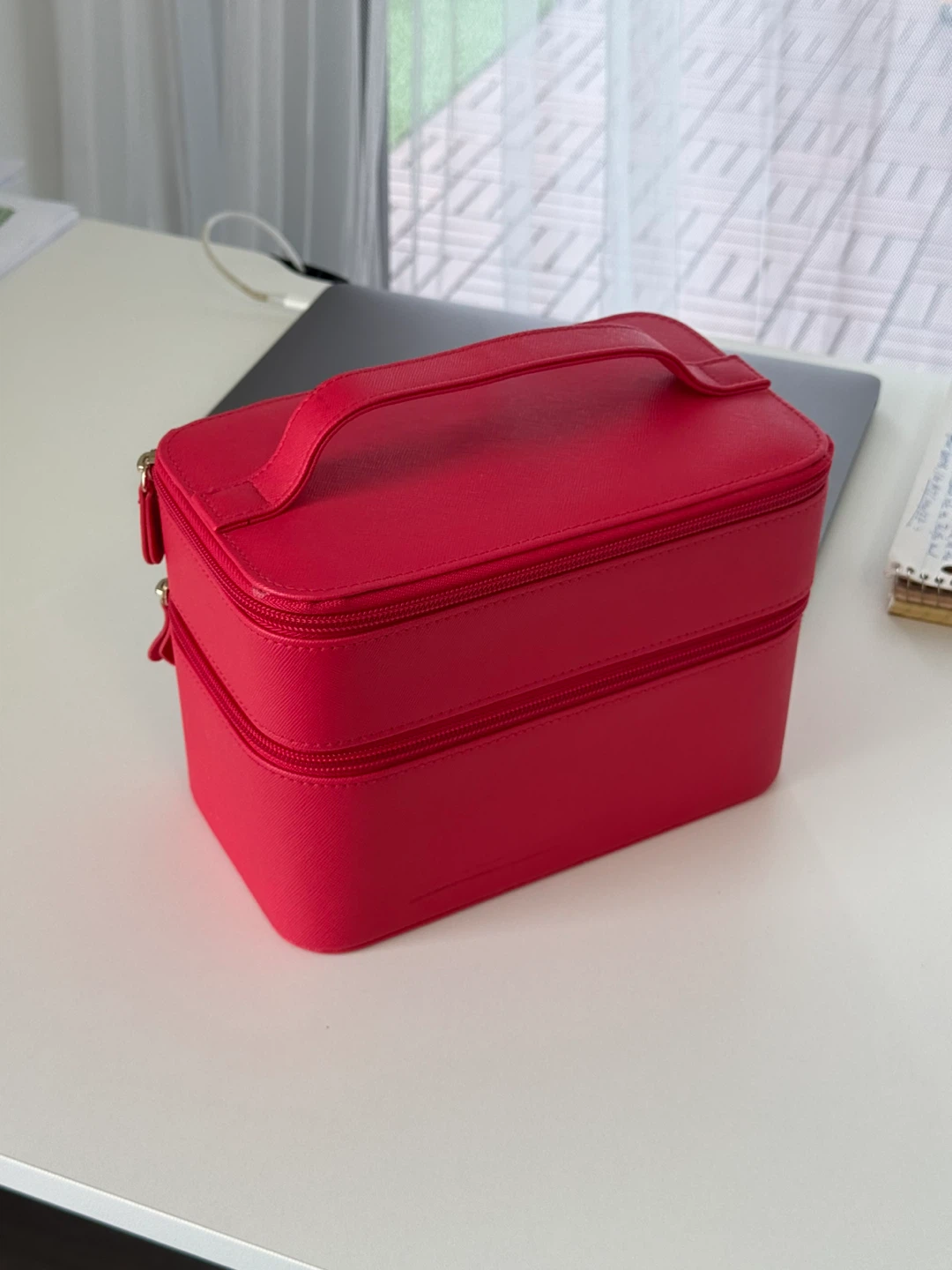 Double Layer Makeup Bag Cosmetic Organizer