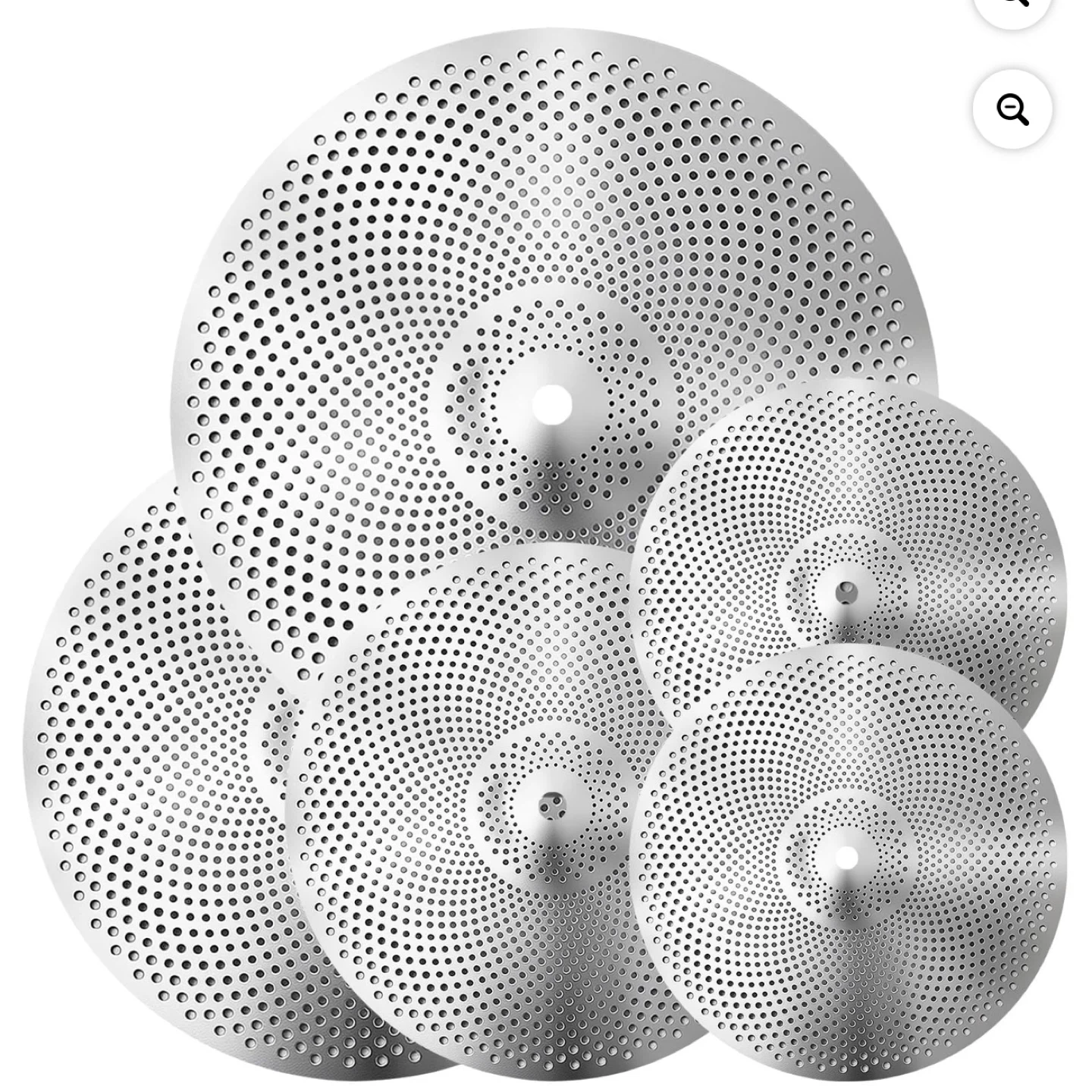 5 PCS Low Volume Cymbal Pack, Practice Cymbals Set, Quiet Cymbal