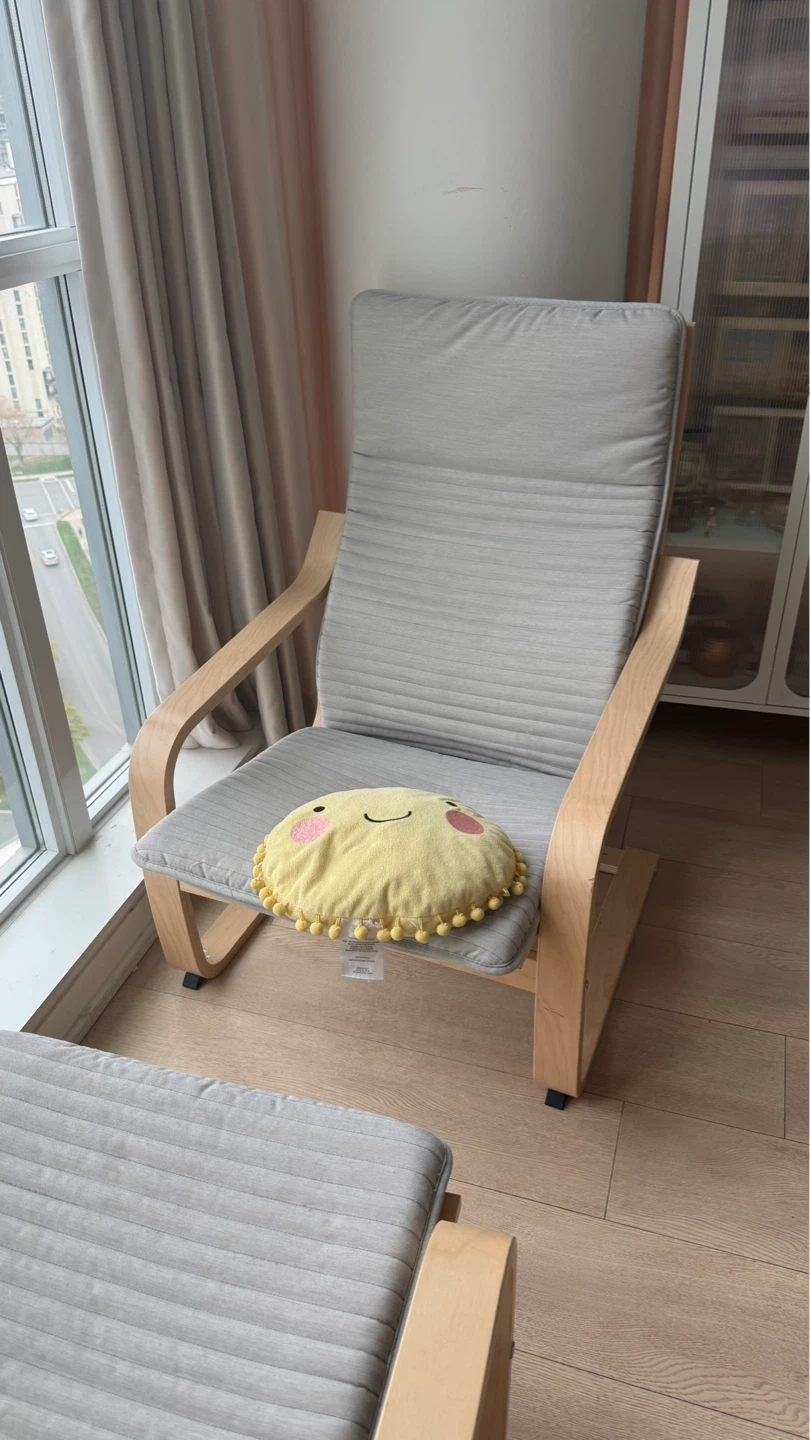 Grey Accent Chair with Ottoman - photo 2