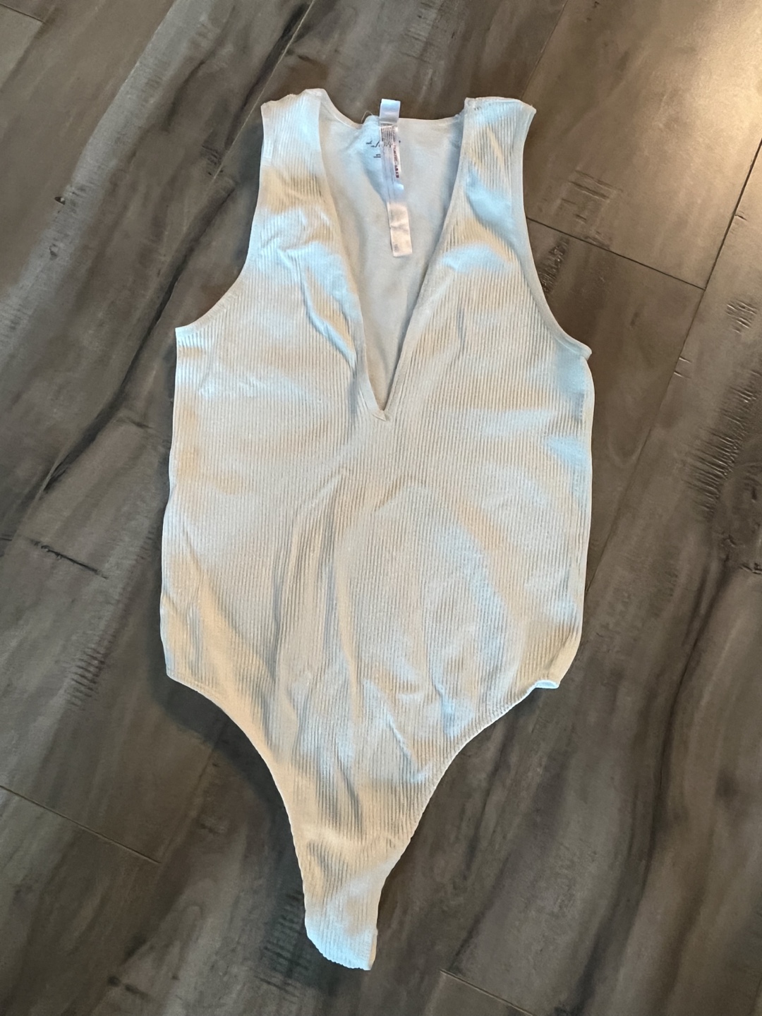 Out From Under Ribbed Plunge Bodysuit