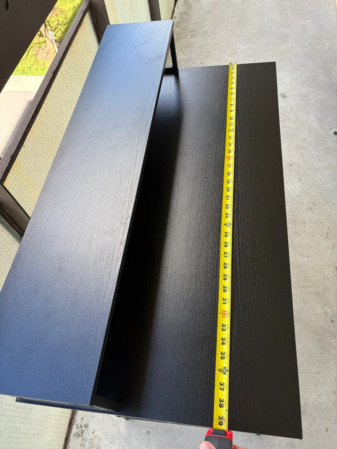 Black Modern Desk with Monitor Stand - photo 2