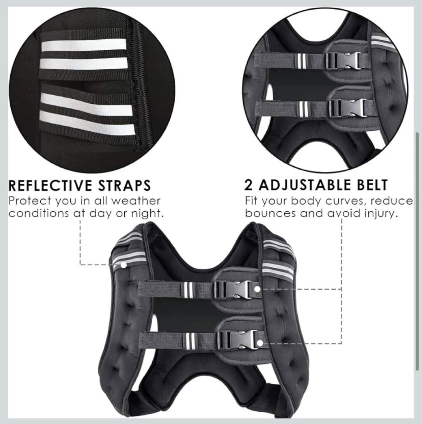 New 12 lbs Prodigen Running Weight Vest Grey - photo 3