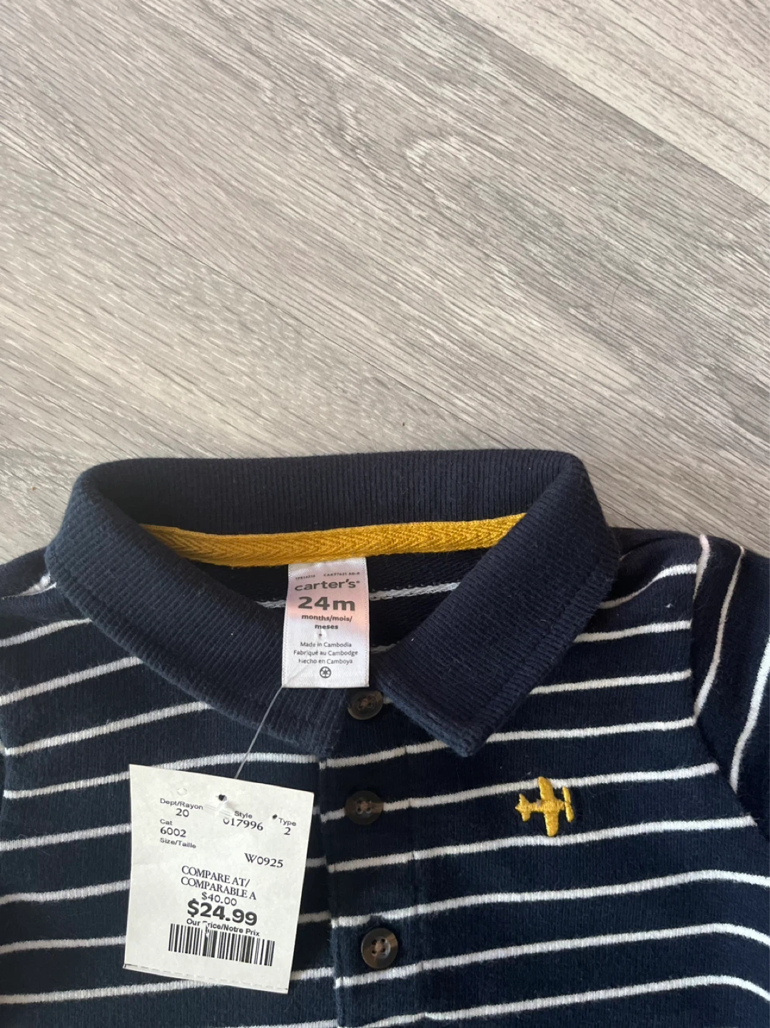 Carter's Baby Boy's Striped Romper - 24 Months - photo 2