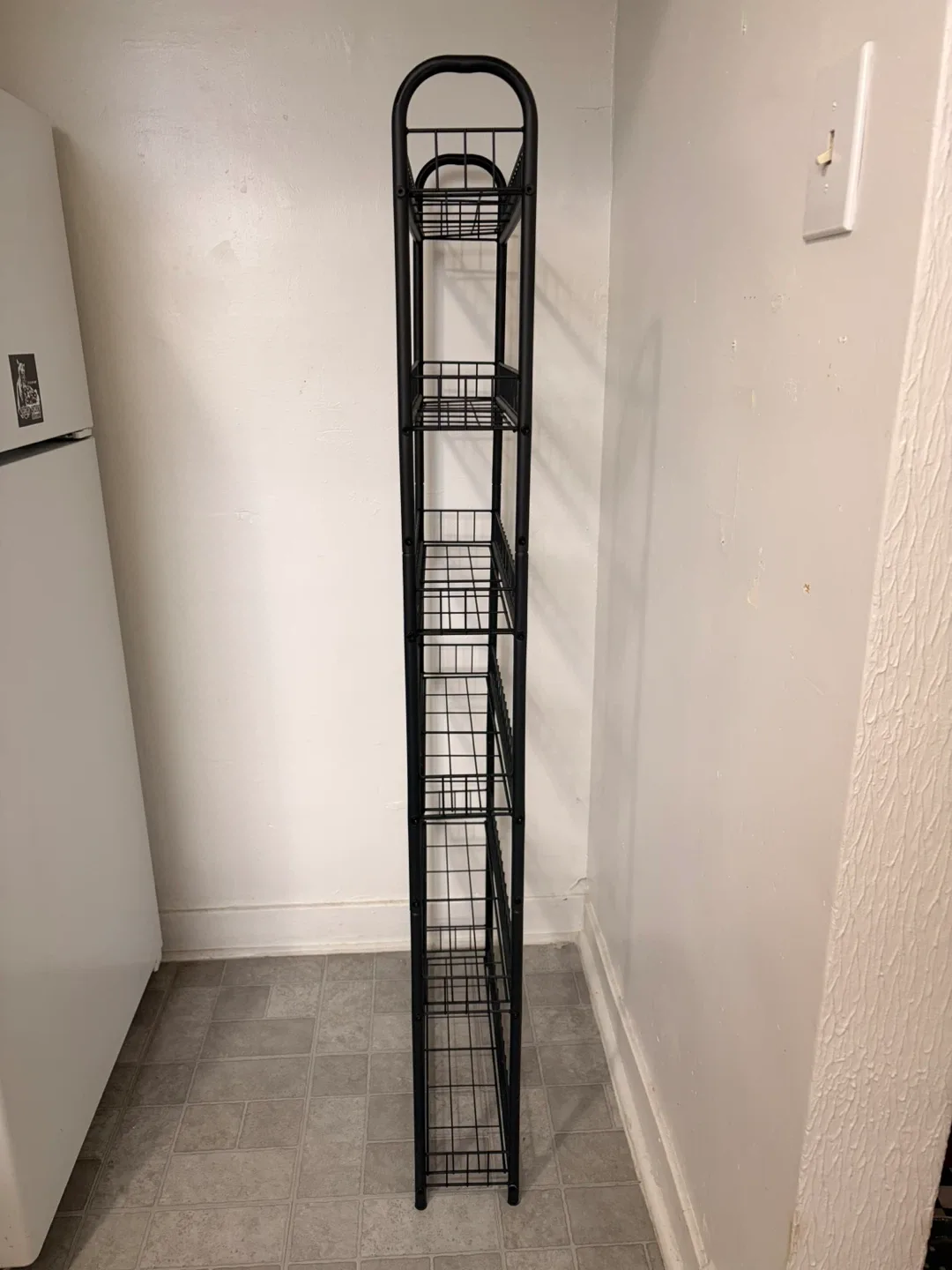 Black Metal 6-Tier Wire Shelf Rack - photo 3