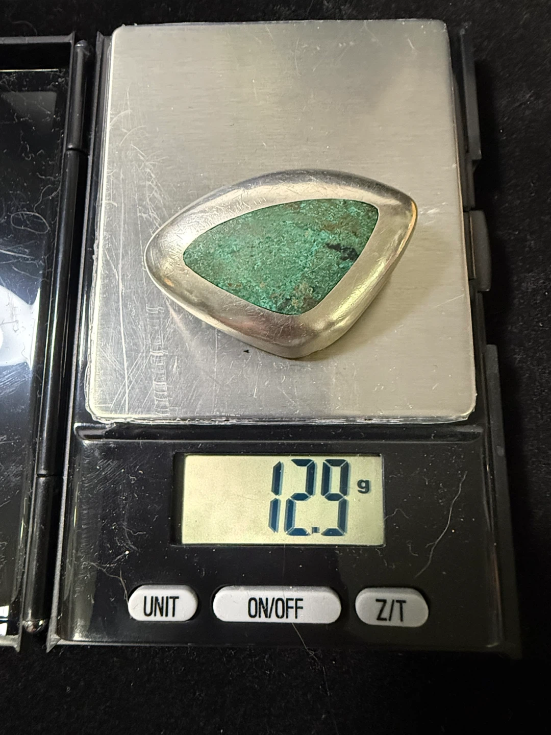 Sterling Silver and Turquoise Brooch 12.9g - photo 5