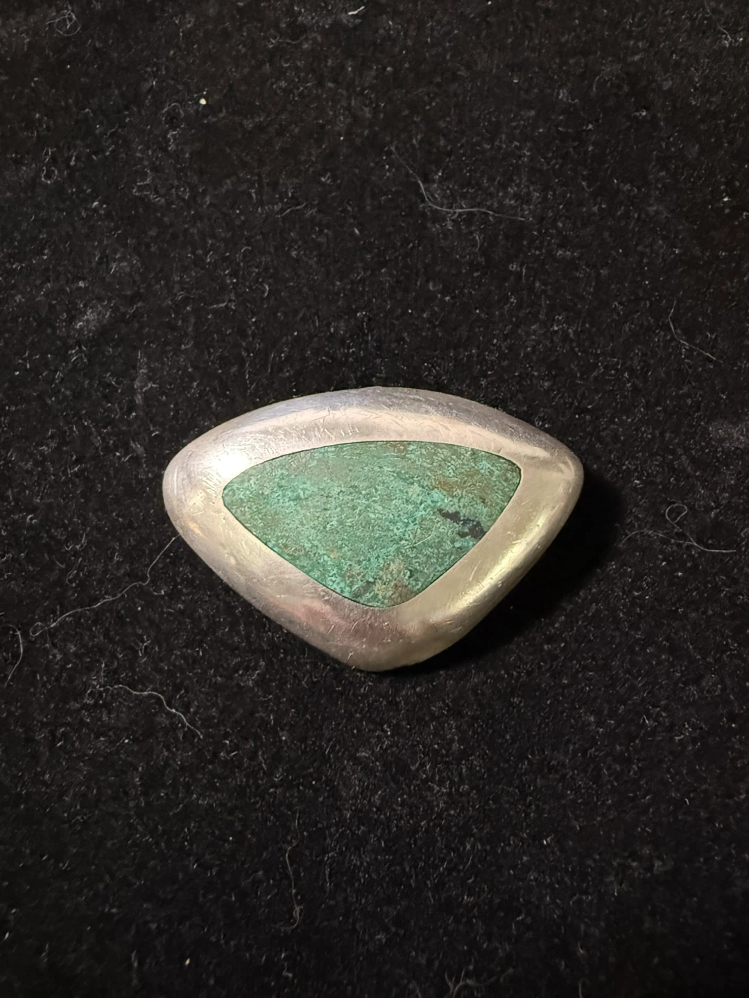 Sterling Silver and Turquoise Brooch 12.9g