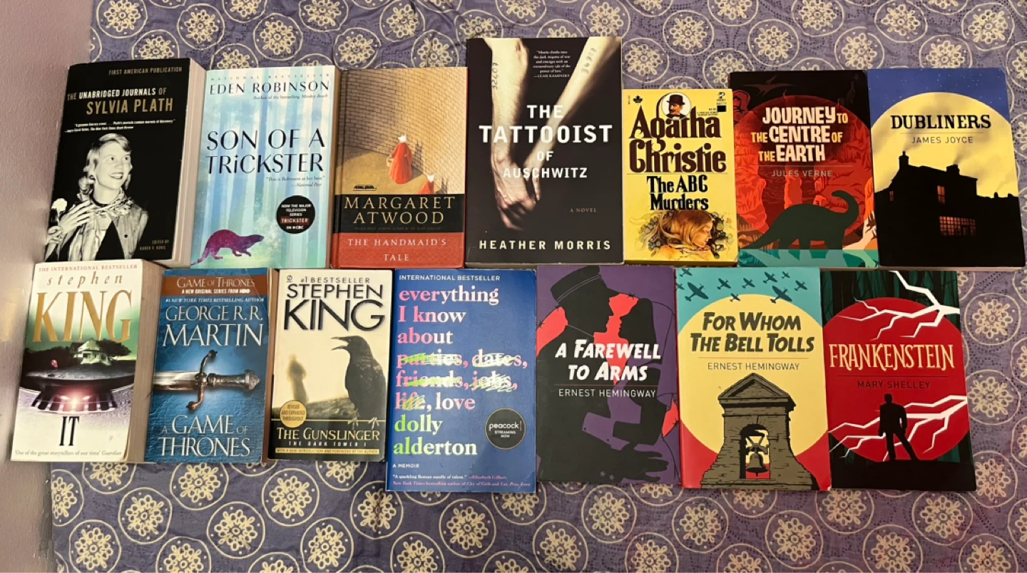 Assorted paperback books