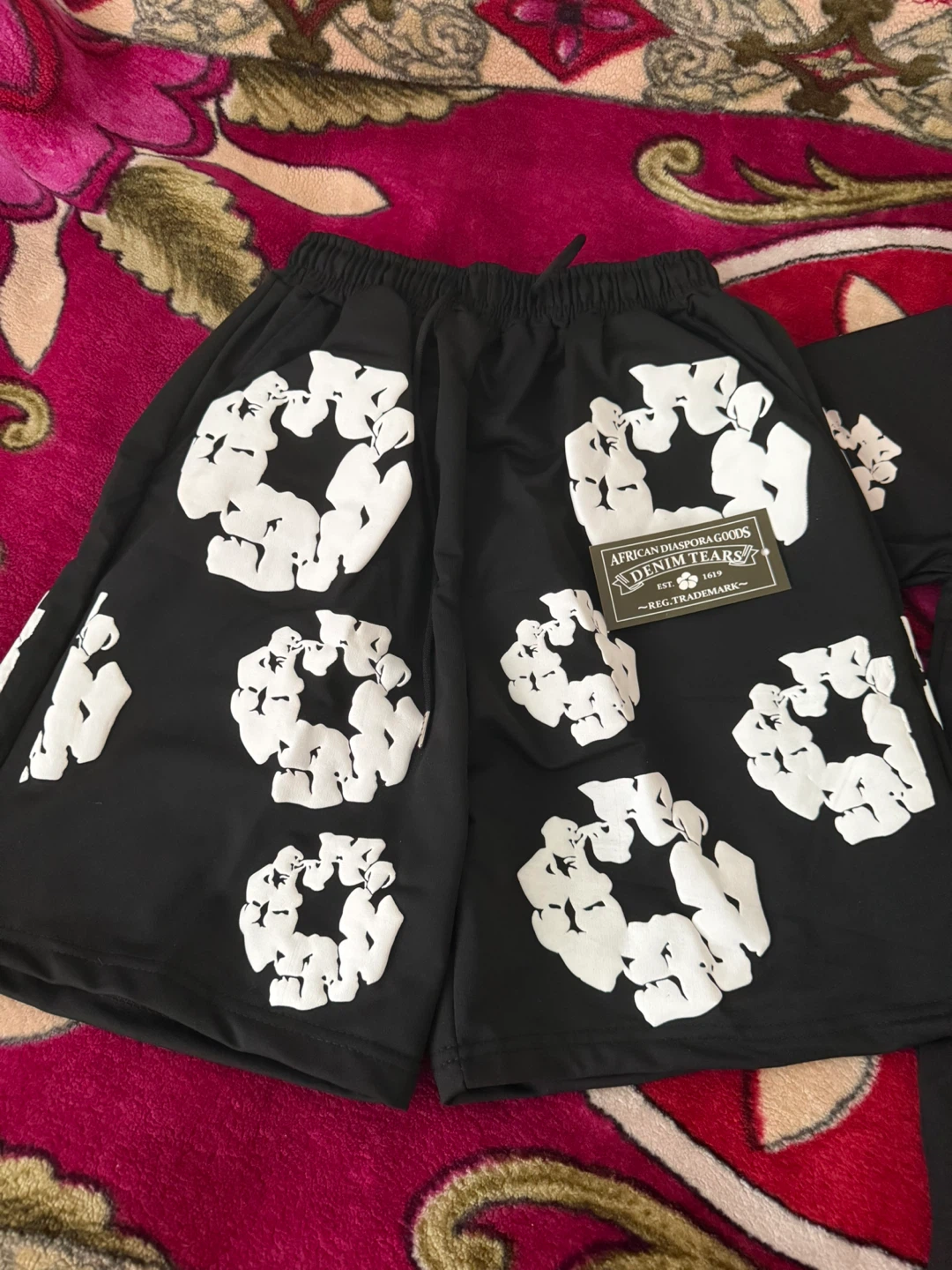 Denim Tears Black T-Shirt and Shorts Set - photo 3