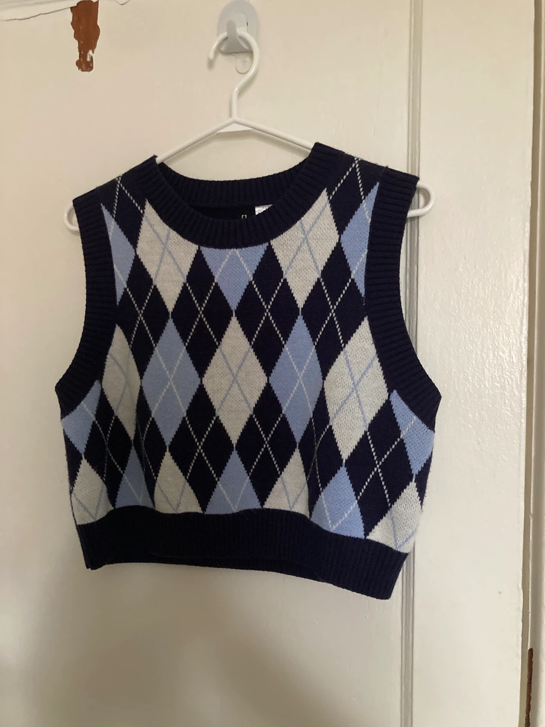Argyle Knit Vest Medium