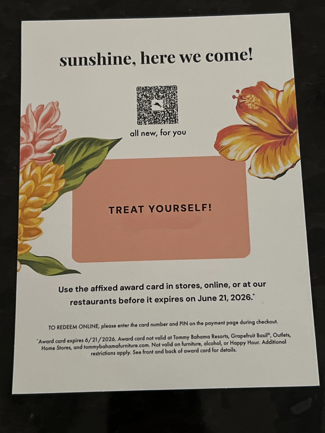$50 Tommy Bahama Award Card - photo 2