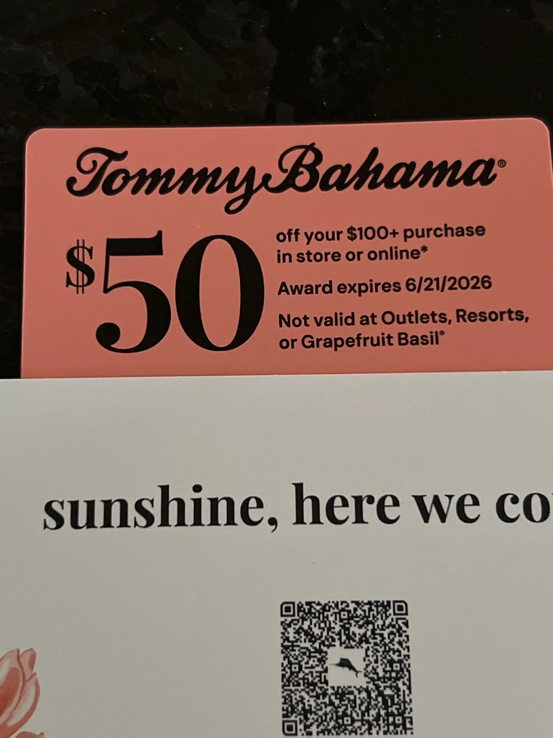 $50 Tommy Bahama Award Card - photo 3