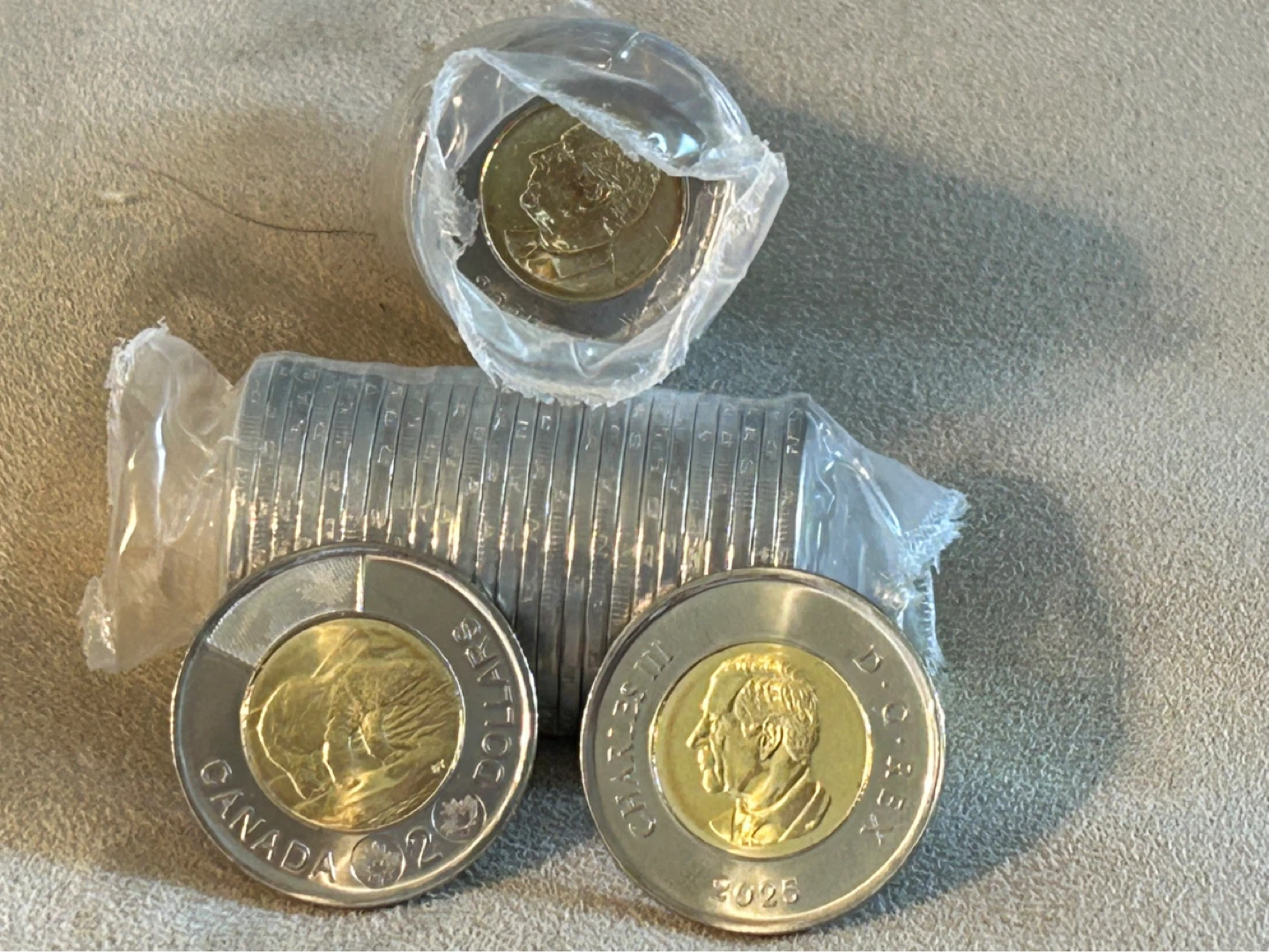 Roll of 25 Canadian 2 Dollar Coins