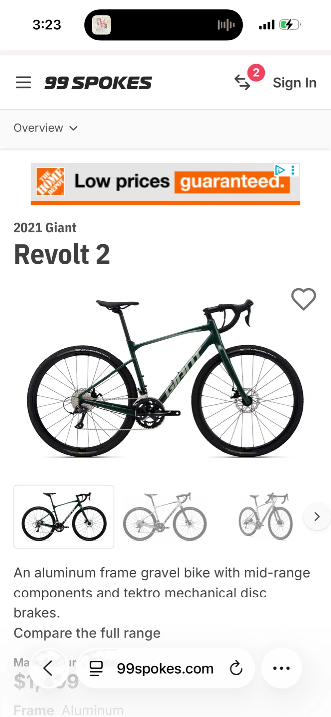 Giant Revolt 2 Gravel Bike ML frame - photo 5