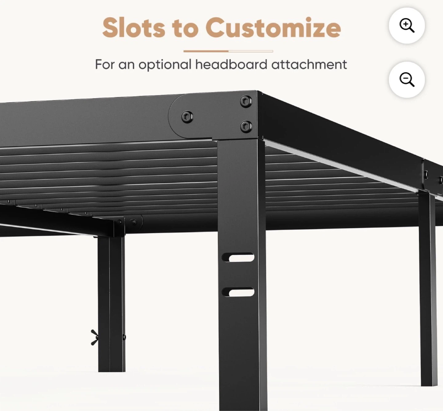 Queen Size Metal Platform Bed Frame - Car-Friendly & Easy Setup - photo 4