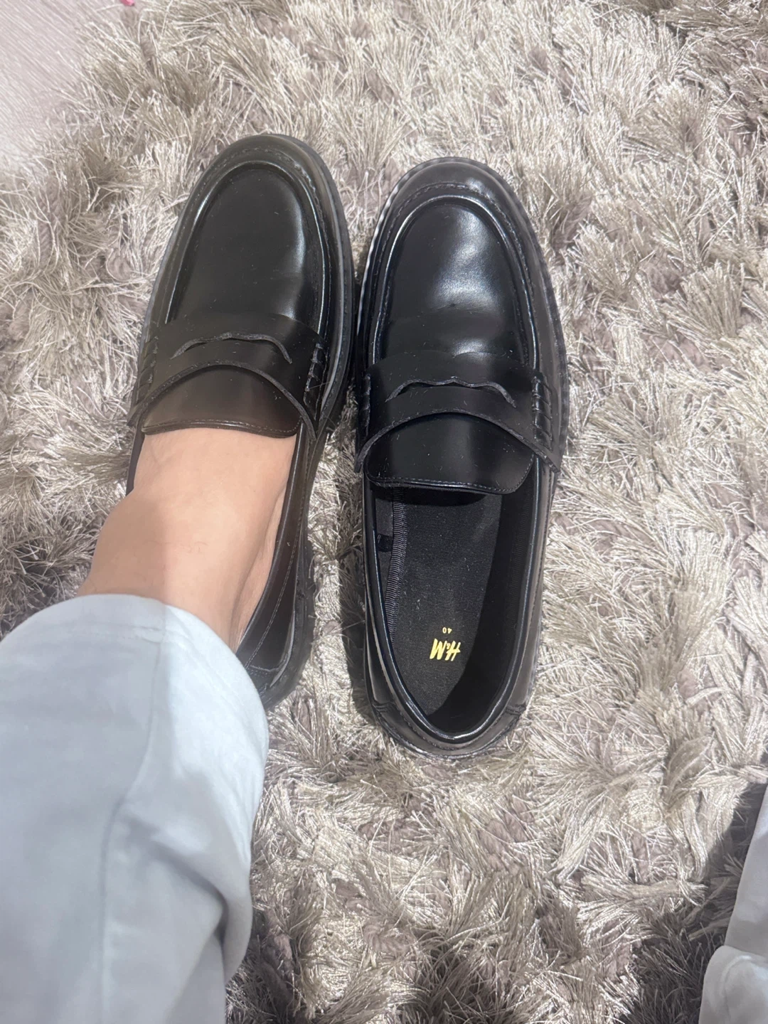 H&M Black Chunky Loafers Size 40 - photo 5