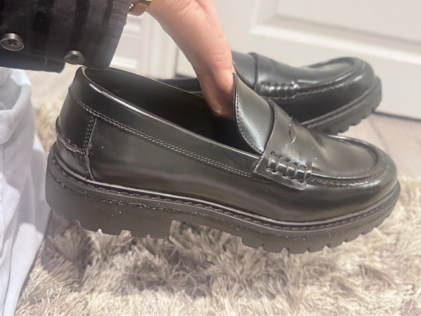 H&M Black Chunky Loafers Size 40 - photo 3