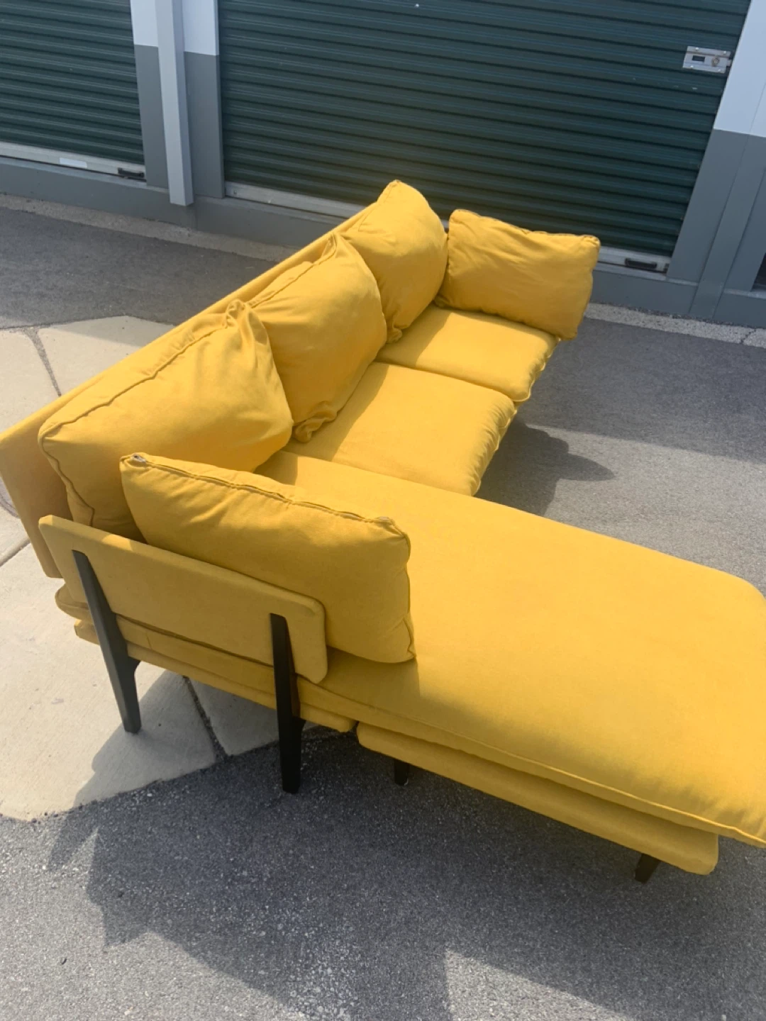 Yellow Sectional Sofa - photo 3
