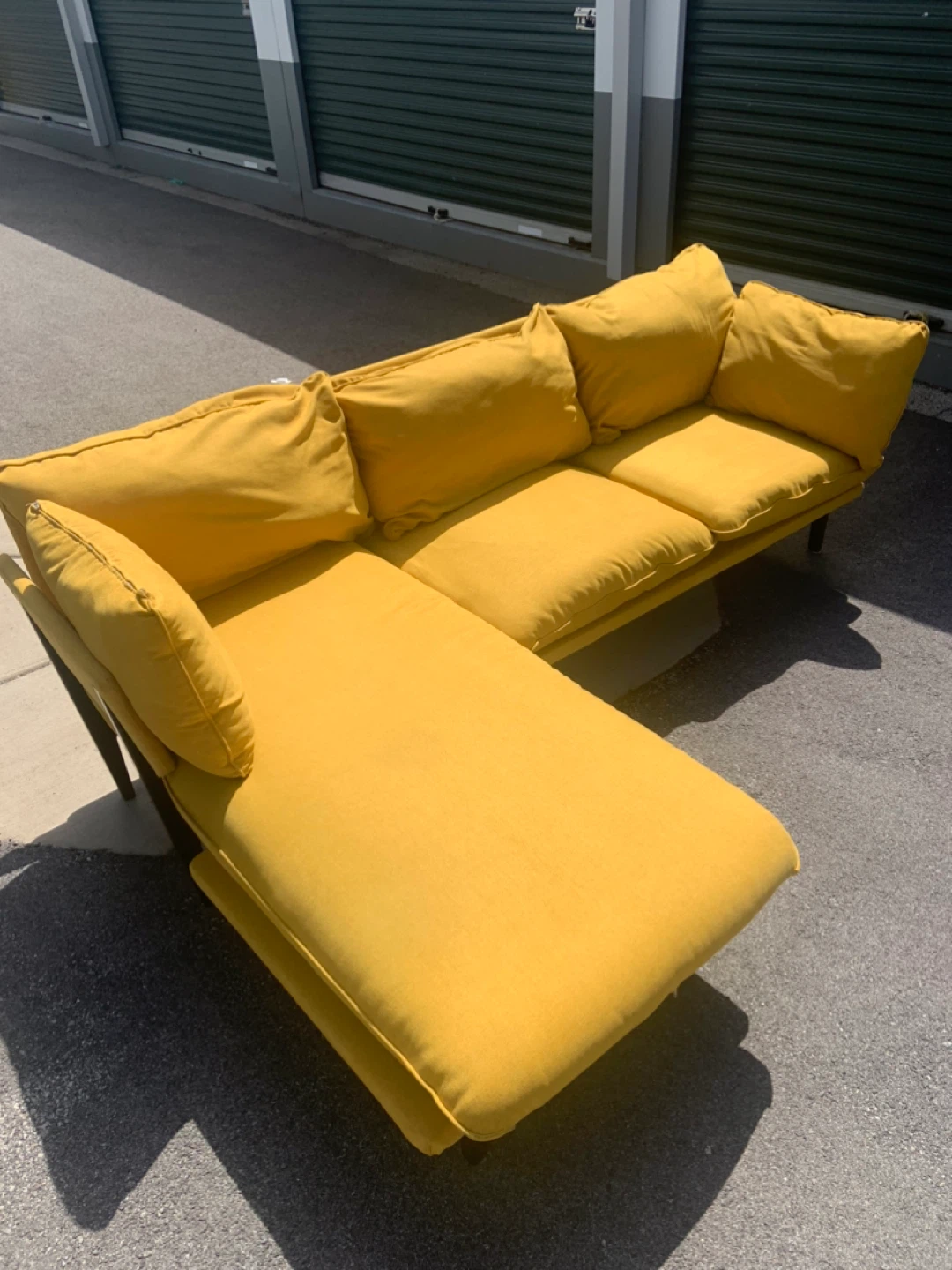 Yellow Sectional Sofa - photo 2