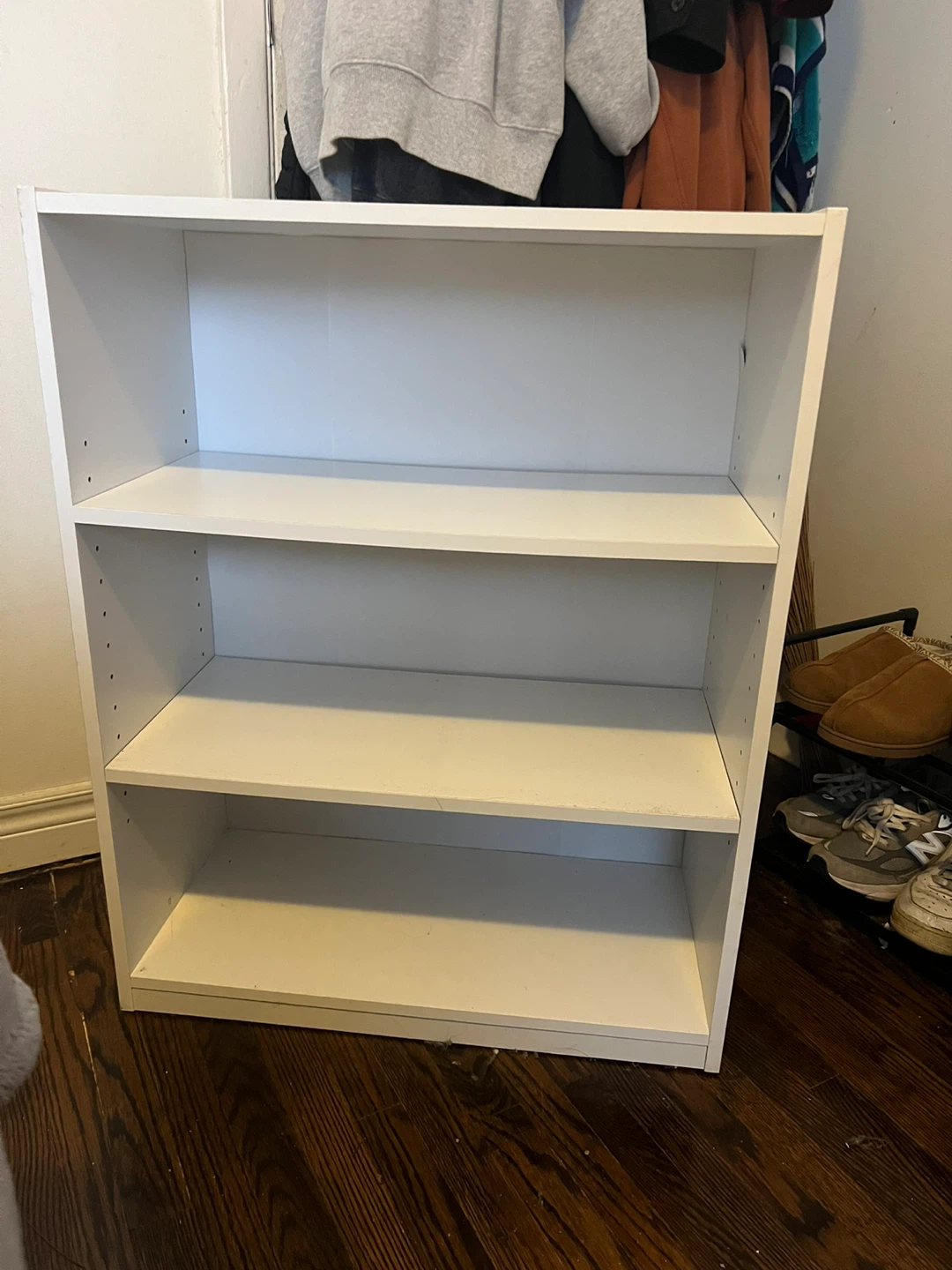 White 3-Shelf Bookcase - photo 2
