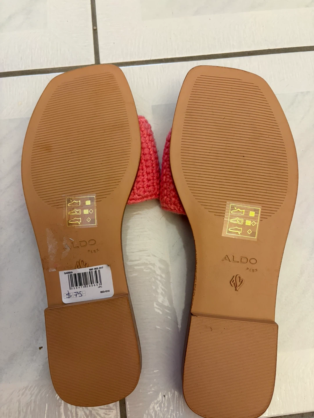 Pink Aldo crochet slides .Size 7 - photo 4