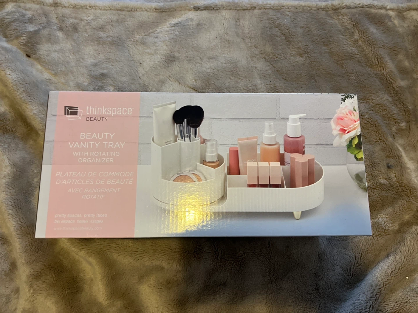 Thinkspace Beauty Rotating Vanity Tray Organizer