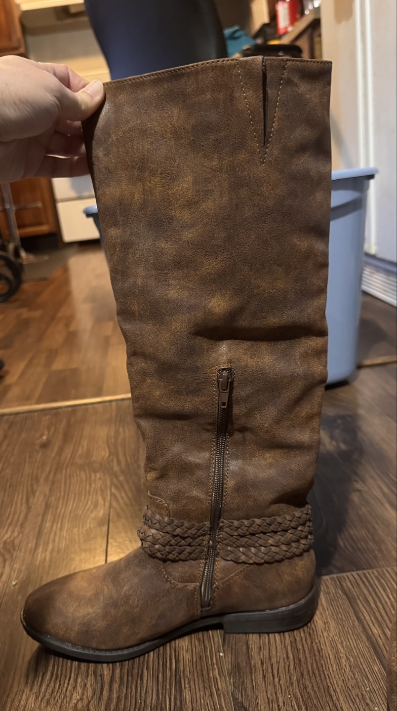 Rampage Inessa Brown Faux Leather Knee-High Boots Size 6.5M - photo 4