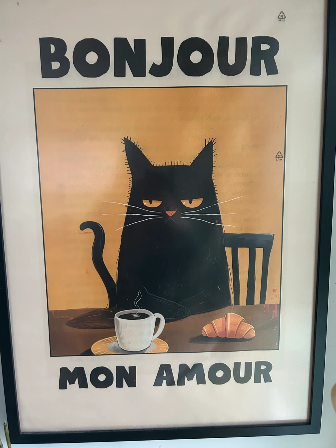 Framed "Bonjour Mon Amour" Print