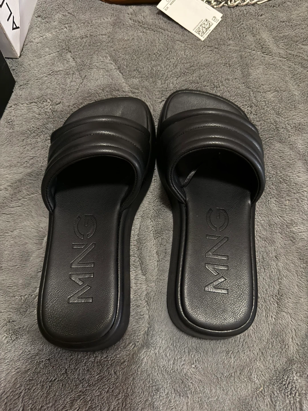 MNG Black Padded Slides - photo 3