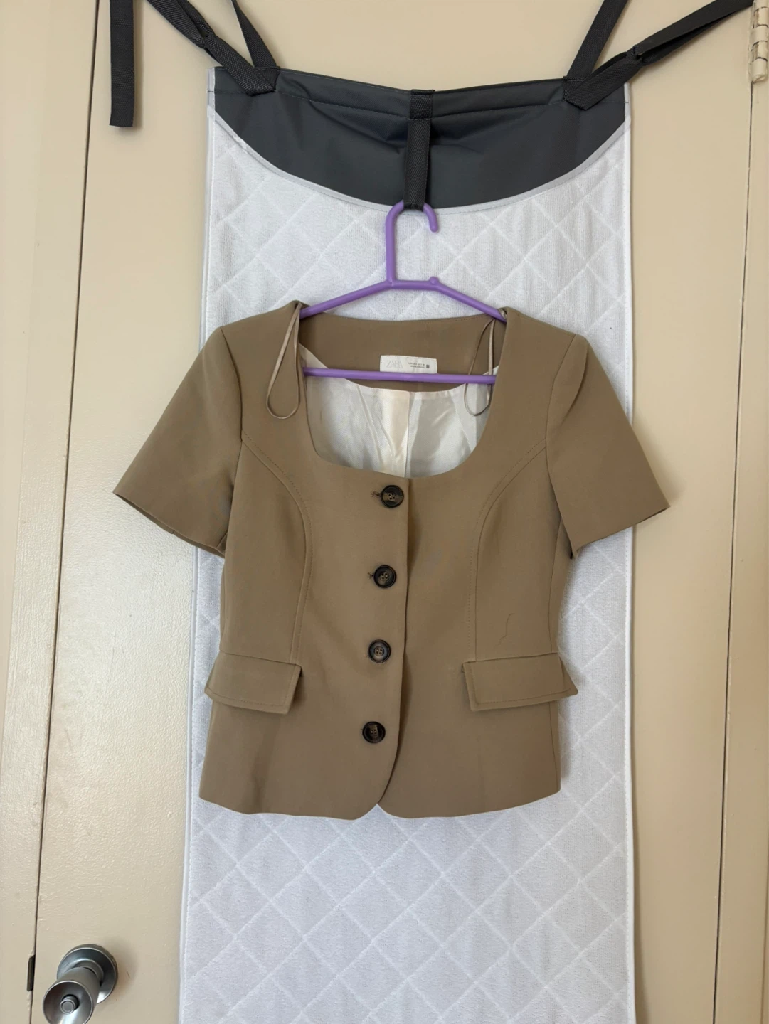 Zara Brown Short Sleeve Blazer