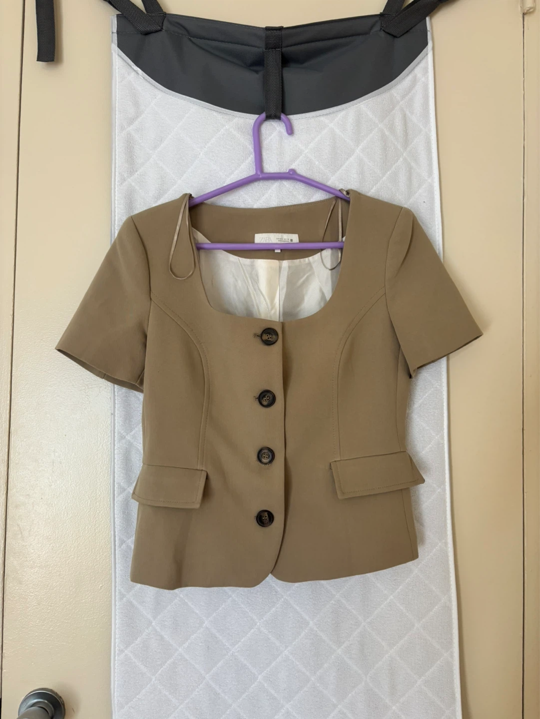 Zara Brown Short Sleeve Blazer - photo 2