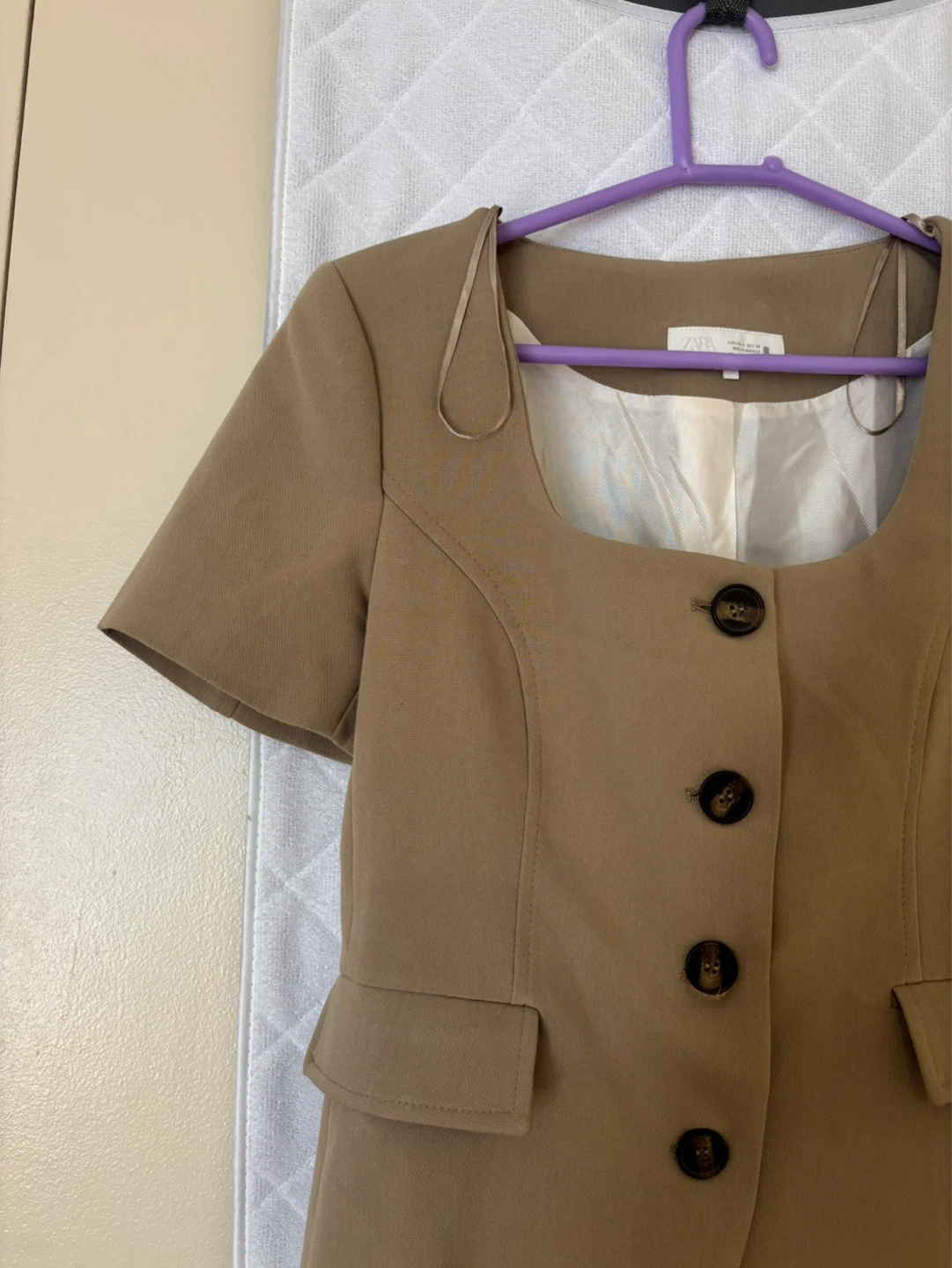 Zara Brown Short Sleeve Blazer - photo 3
