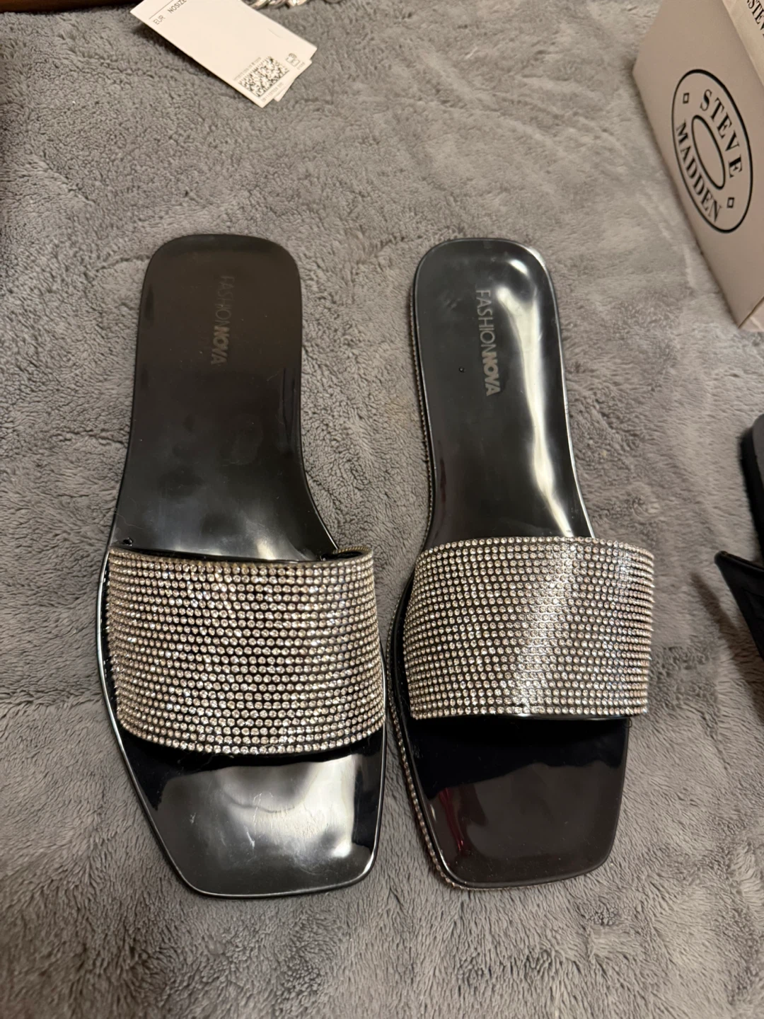 Fashion Nova Rhinestone Slide Sandals - photo 2