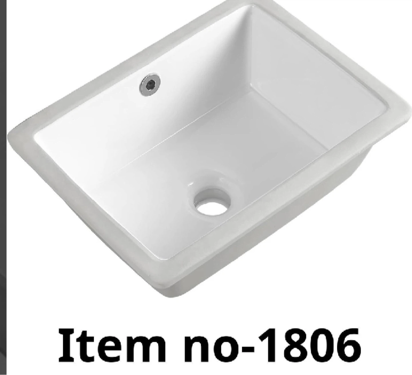 Undermount Sink with Overflow - Item 1806