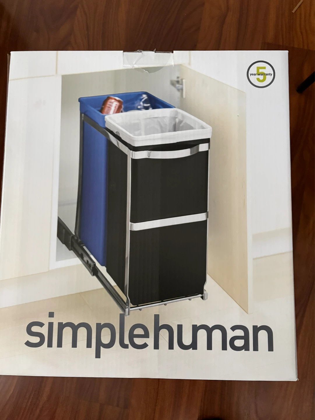 simplehuman Dual Compartment Pull-Out Trash Can