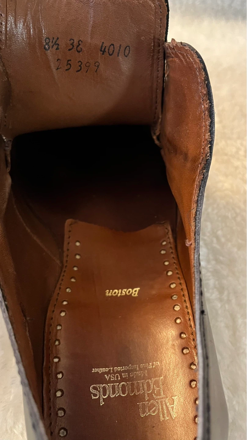 Allen Edmonds Boston Strap Shoes Leather Size 9.5 - photo 2